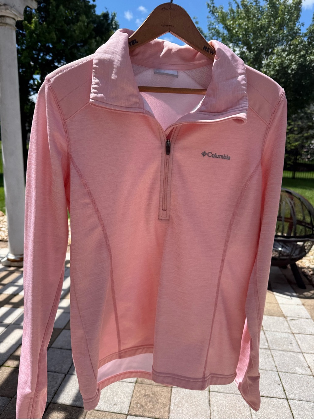 Columbia Light Pink Quarter-Zip Pullover